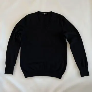 유니클로 캐시미어 100% V넥 스웨터 L 사이즈 블랙