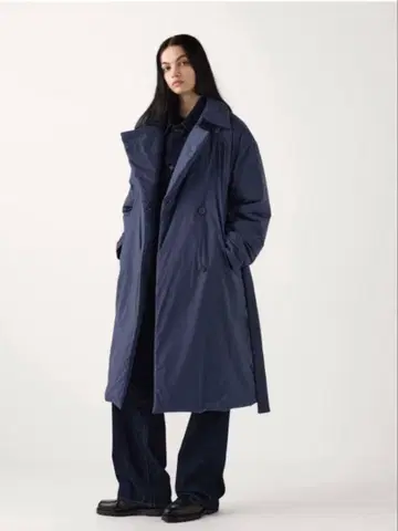 유니클로 미사용 새상품 다운 벨티드 코트