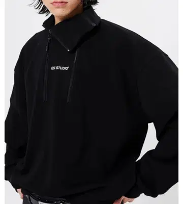 esc studio 더블 하프 지퍼 후드티 맨투맨