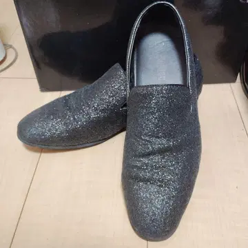 Fushimi 라메 믹스 블랙 드레스 슈즈