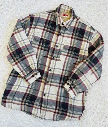Wrangler 체크 셔츠 보아 안감