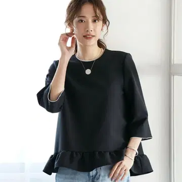 virina 로라 블라우스 네이비 XS