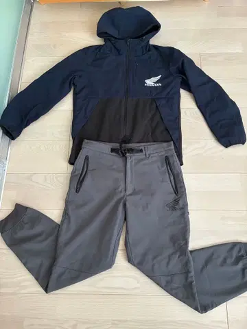 GU 혼다 콜라보 나일론 후드티 조거 팬츠 셋업