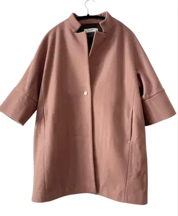 새상품급 야마다야 YAMADAYA 만사르 코쿤 울 코트 핑크 베이지