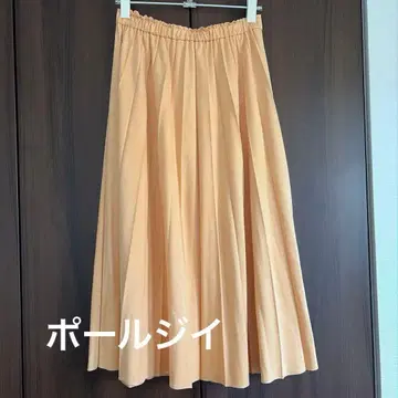 보르지 페이크 스웨이드 플레어 스커트