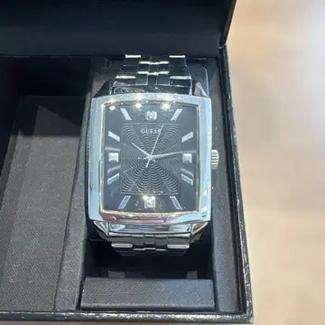 GUESS 쿼츠 손목시계 블랙