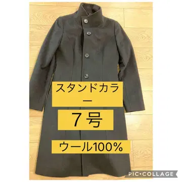 울 롱 코트 블랙