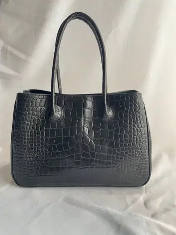 montowa 모토와 토트백 핸드백 악어 엠보싱 블랙