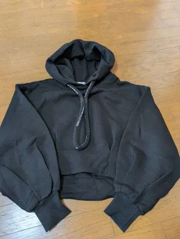 더블 스탠다드 크롭 후드티