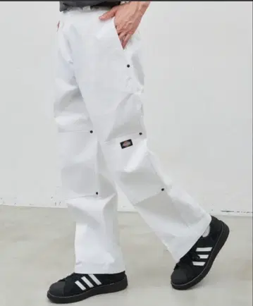 DickiesxAIVER 리벳 더블니 팬츠 화이트 31 팬츠