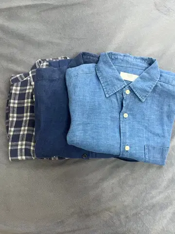 유니클로 린넨 셔츠 3종 세트 S