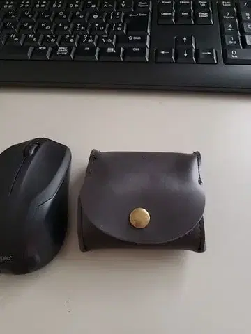 가죽 코인 케이스 다크 브라운