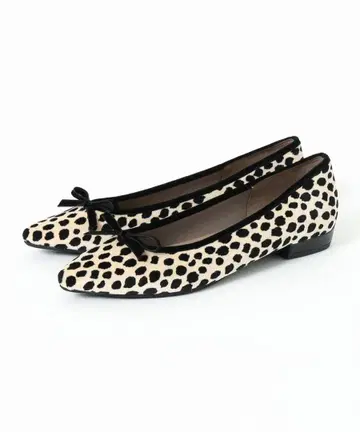 미사용 Le Talon 루 탈론 달마시안 패턴 플랫슈즈 23.5
