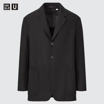 울 블렌드 테일러드 자켓 유니클로U 블랙 M 사이즈