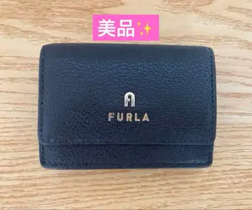 [ 정품 새상품급 ] FURLA 훌라 블랙 가죽 3단 폴더형 지갑