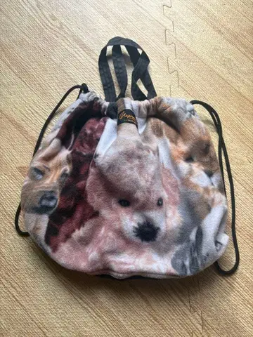 BEAMS BOY x napron 플리스 페이셴트 백 강아지 패턴