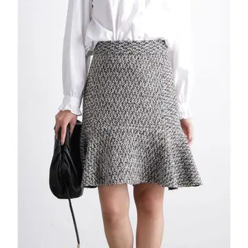 VIS [ 셋업 가능 ] 트위드 헤링본 미니 스커트