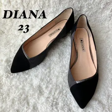 새상품급 DIANA 다이애나 로우힐 스웨이드 펌프스 블랙 23.0