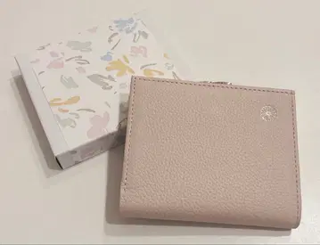 황궁 한정판 가마구치 지갑 천연 가죽 페일 핑크