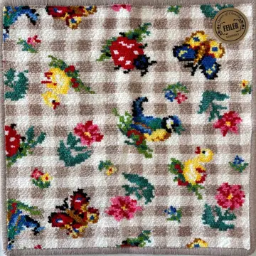 새상품 [ FEILER ] 손수건 [ 하이디 체크 ] 베이지