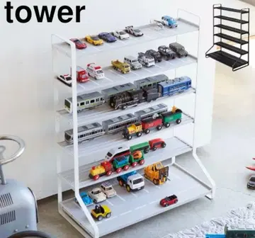 타워 미니카 랙 5단 화이트 2개 세트