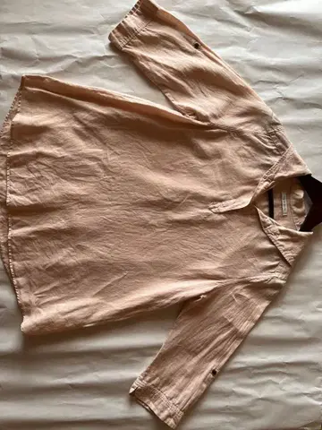 감물 들인 린넨 긴팔 셔츠