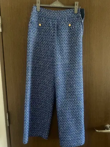 마르티니크 트위드풍 와이드 팬츠 블루 계열