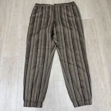 에트로 이지 팬츠 스트라이프 패턴 브라운 52