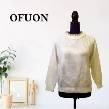 zG574 [ L ] OFUON 긴팔 니트 드롭 숄더 벌룬 슬리브