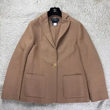 레어 살바토레 페라가모 카멜 100% 자켓 40