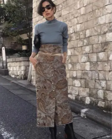 Ameri VINTAGE PAISLEY RUG SKIRT