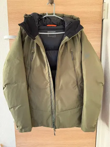 MAMMUT 후드 부착 다운 자켓 L 올리브
