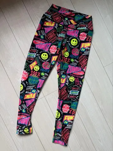 정품 새상품급 Zumba 컬러풀 프린트 스패츠 S