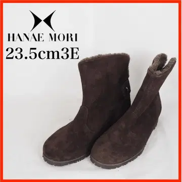 G0979*HANAEMORI*퍼 포함 숏부츠*23.5cm3E*브라운