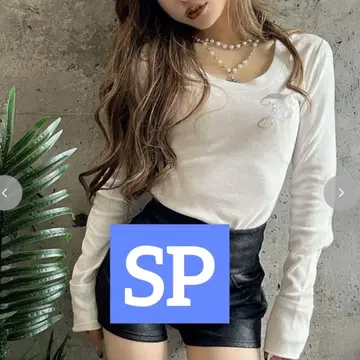 아베일 Shoko 리브 풀오버 SUREVE 긴팔 티셔츠 화이트 SP