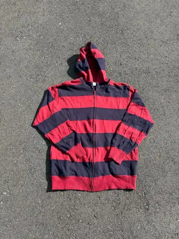 00s 빈티지 아카이브 집업 보더 후드티 y2k