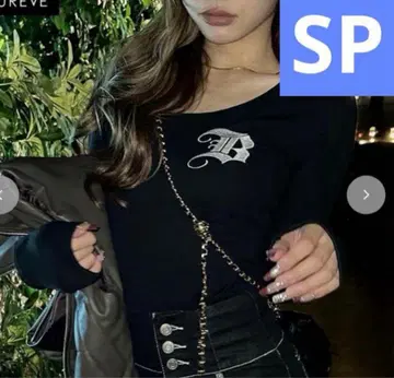 shoko 아베일 콜라보 리브 풀오버 SP 사이즈 블랙