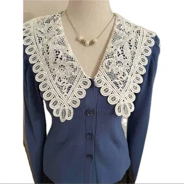 레이스 칼라 니트 가디건 질 스튜어트 JILL STUART