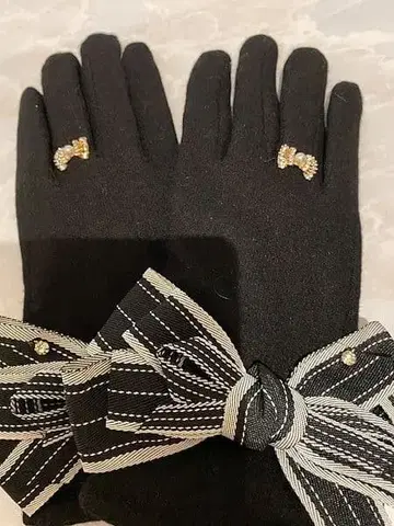 스마트폰 대응 울 터치 리본 장갑 스마트폰 터치 장갑