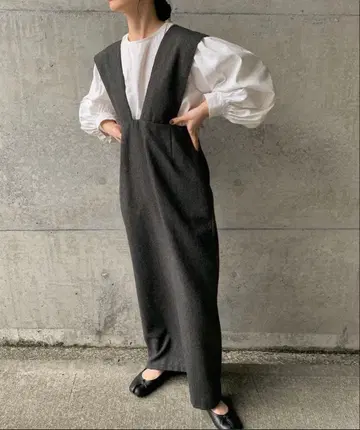 셀렉 모카 트위드 점퍼 롱 스커트 블랙 블라우스 세트