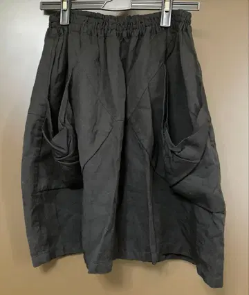 gomme 블랙 사이드 드레이프 미니 스커트 M 사이즈