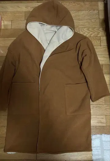 AZUL BY MOUSSY 후드 부착 브라운 롱 코트