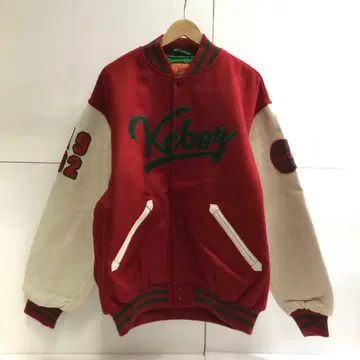 Keboz 멜톤&가죽 바시티 자켓 68251112N02S