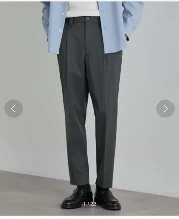 UNITED TOKYO 사이드 밴딩 앵클 슬랙스 그레이 슬랙스