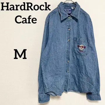 HardRockCafe 하드 록 카페 바지 셔츠 파랑 아메카지