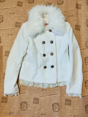 레어 LIZ LISA 리즈리사 퍼 달린 더블 코트 헤이세이 갸루