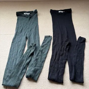 UNIQLO U 엑스트라 파인 메리노 레깅스 S M 2장 세트