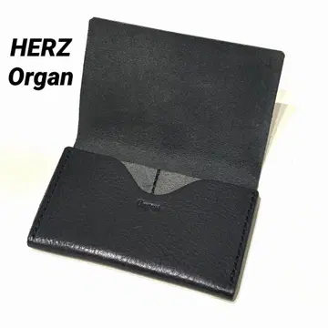 [ 새상품급 ] HERZ Organ 블랙 가죽 명함지갑 가이드북 포함
