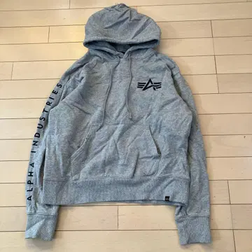 11.12 알파인더스트리 후드티 풀오버 그레이 속기모 M
