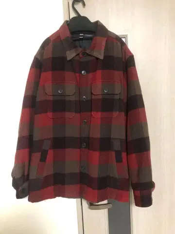 올드 유니클로 옴브레 체크 자켓 아우터 XL 두꺼운 원단 겨울 의류